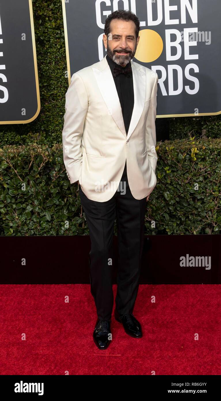 Tony Shalhoub attends the 76th Annual Golden Globe Awards, Golden Globes, at Hotel Beverly Hilton in Beverly Hills, Los Angeles, USA, on 06 January 2019. | usage worldwide Stock Photo
