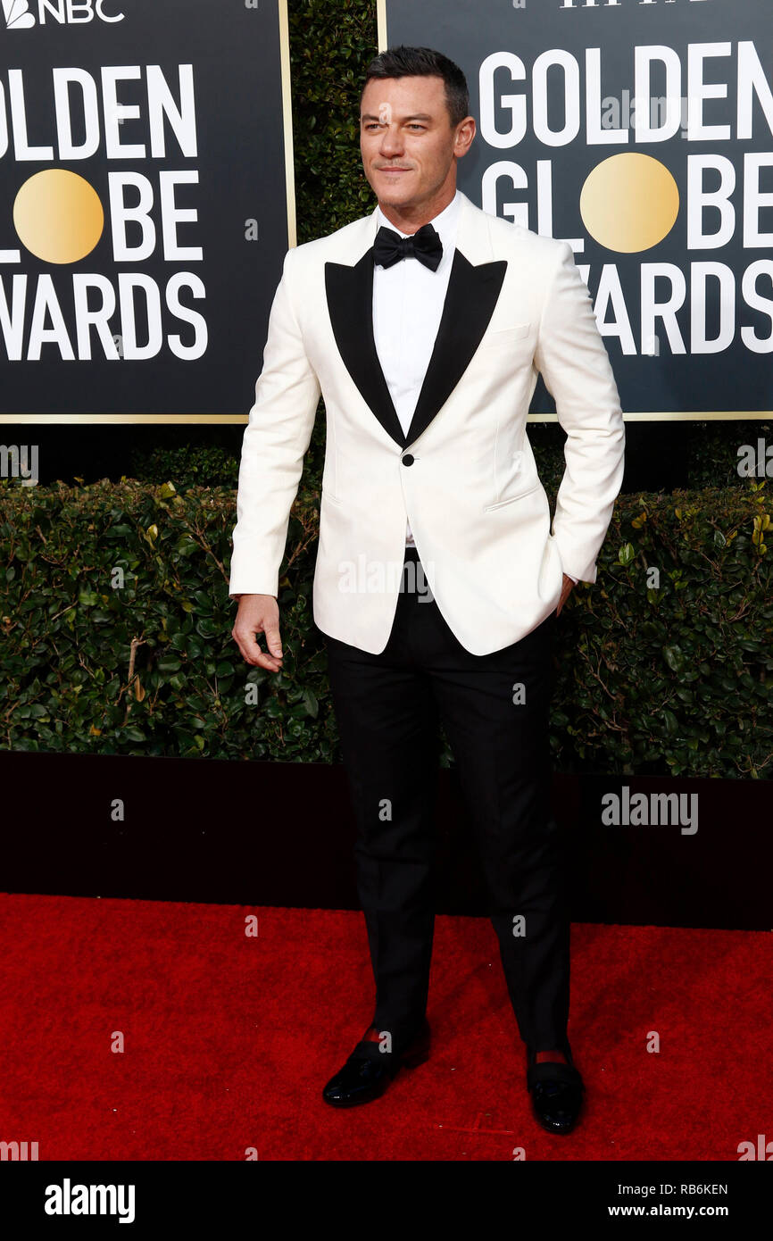 Luke Evans attending the 76th Annual Golden Globe Awards at the Beverly Hilton Hotel on January 6, 2019. Stock Photo