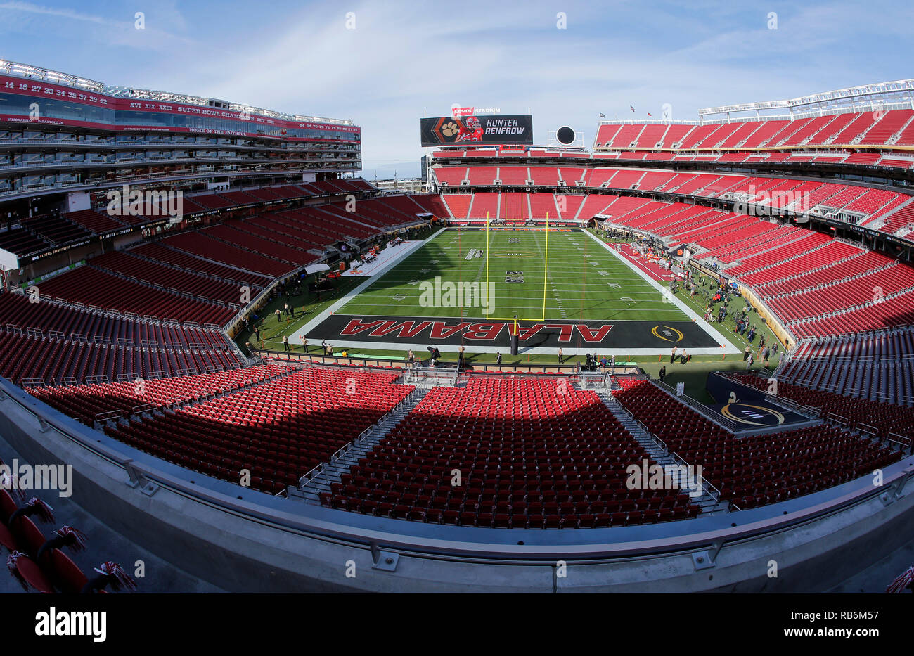 January 07, 2019 General view of Levi's Stadium before the National  Championship between the Clemson Tigers