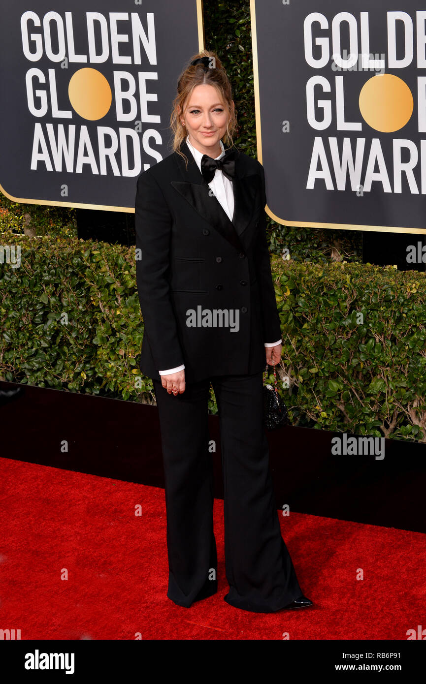 LOS ANGELES, CA. January 06, 2019: Judy Greer at the 2019 Golden Globe Awards at the Beverly Hilton Hotel. Picture: Paul Smith/Featureflash Credit: Paul Smith/Alamy Live News Stock Photo