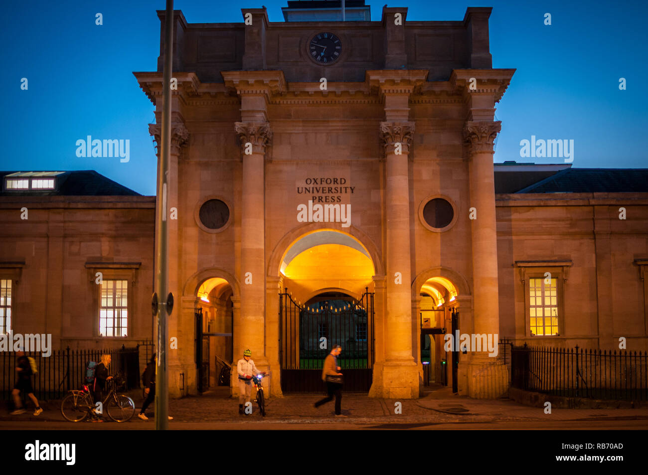 The main entrance for the Oxford University Press, Oxford UK Stock Photo