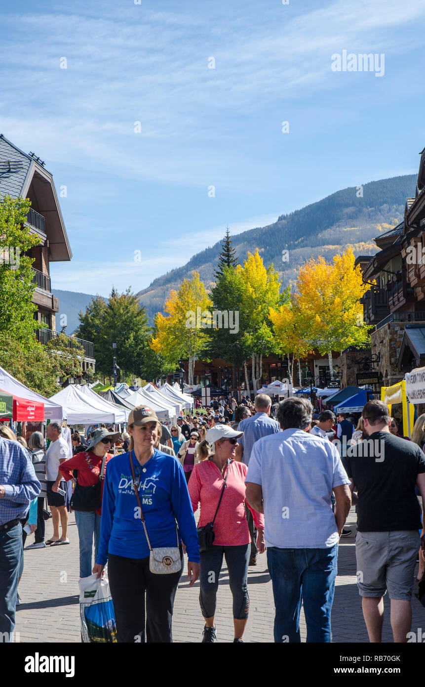 Vail Farmers Market at Vail Village in Vail, Colorado Stock Photo Alamy