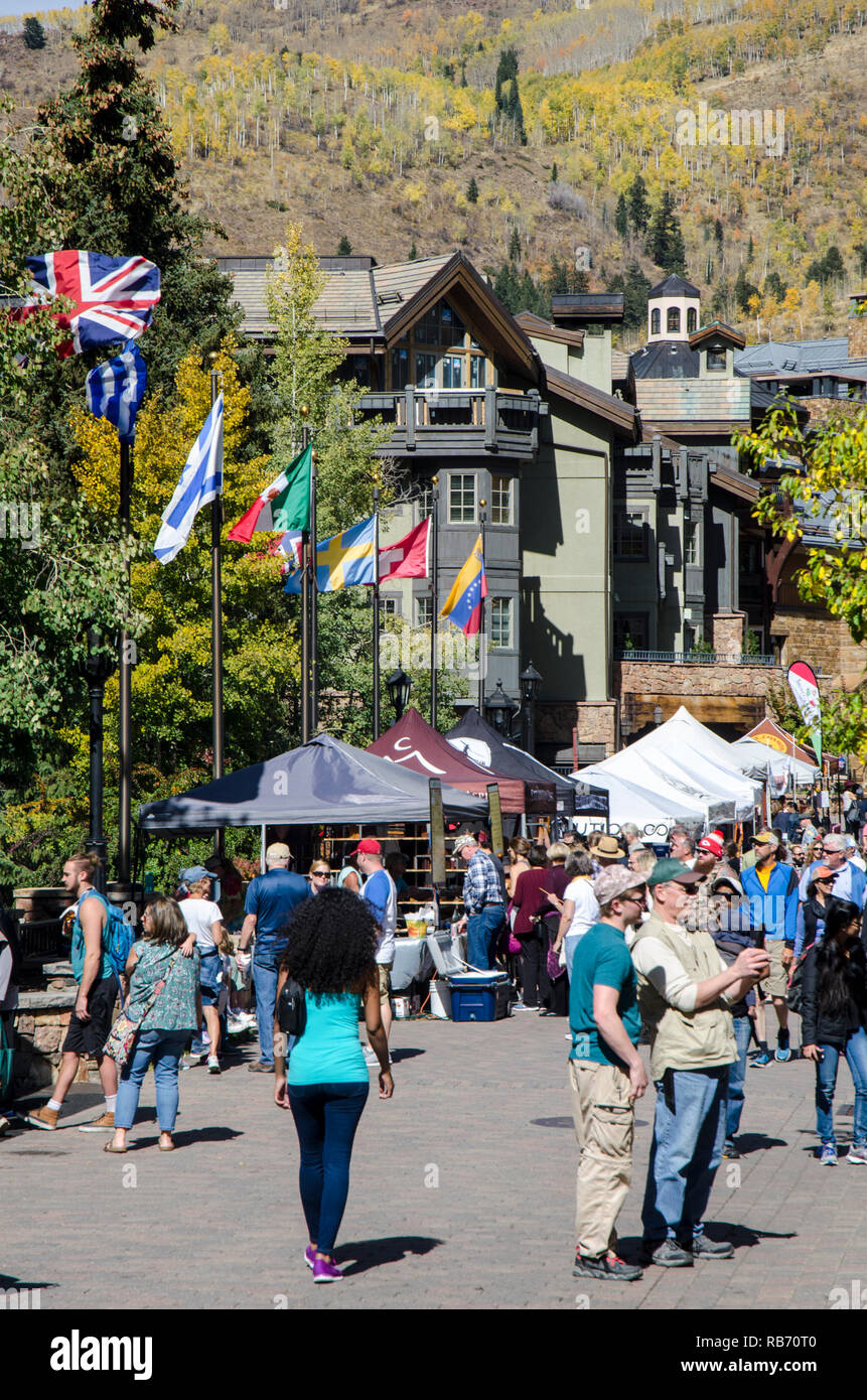 Vail Farmers Market at Vail Village in Vail, Colorado Stock Photo Alamy