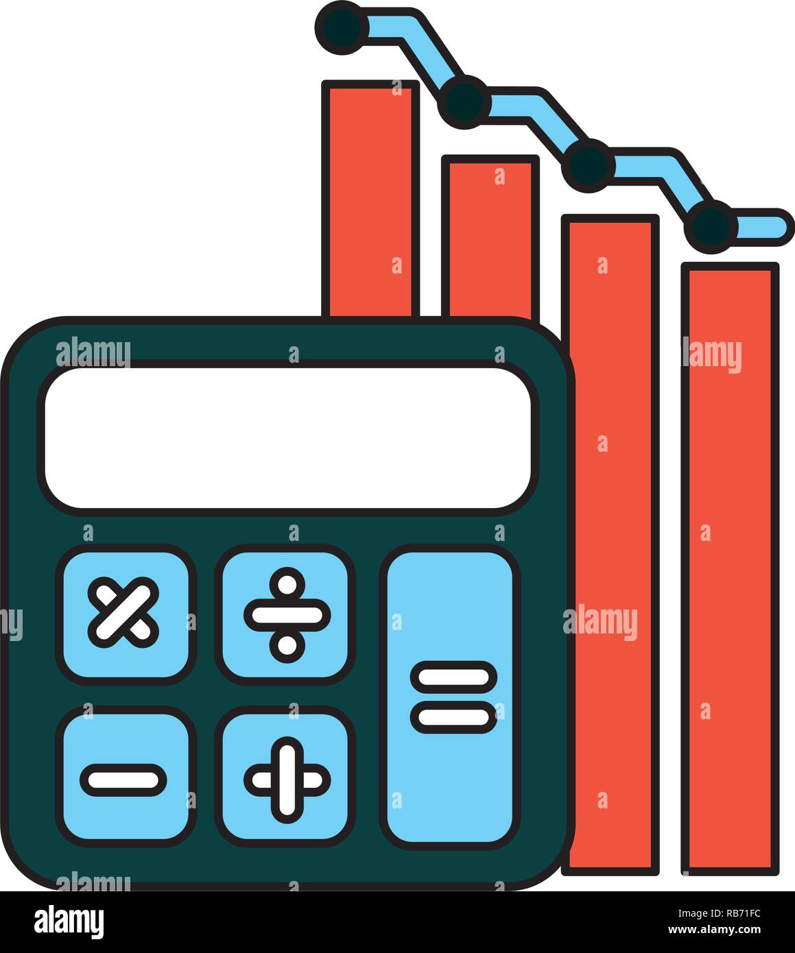 business-calculator-chart-report-stock-vector-image-art-alamy