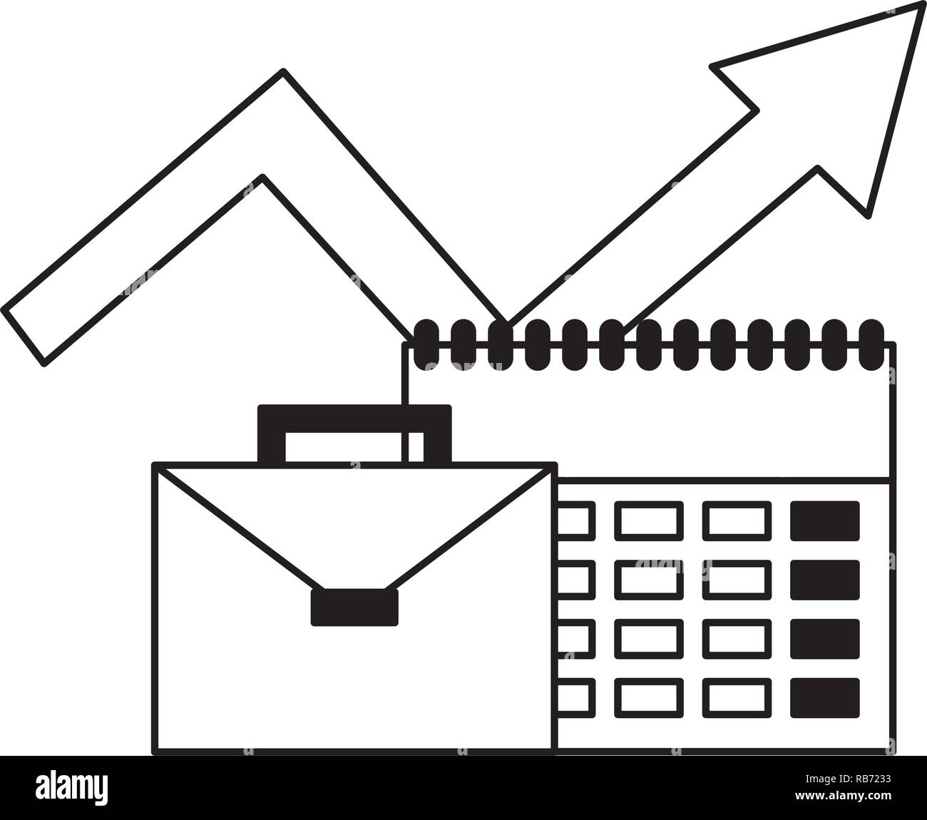 business calendar briefcase and arrow Stock Vector Image & Art Alamy