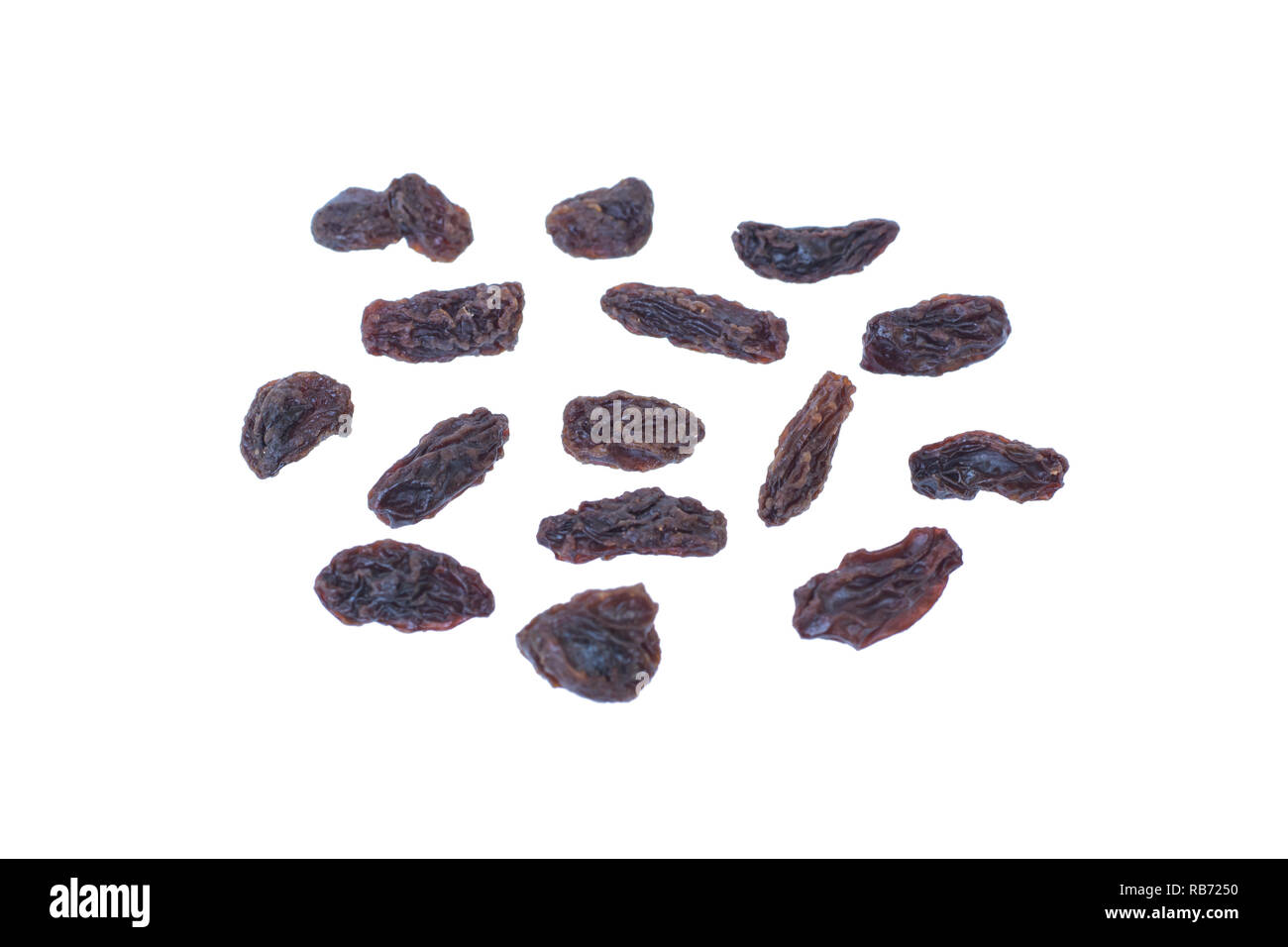 Raisins (Sultanas) isolated on white Stock Photo