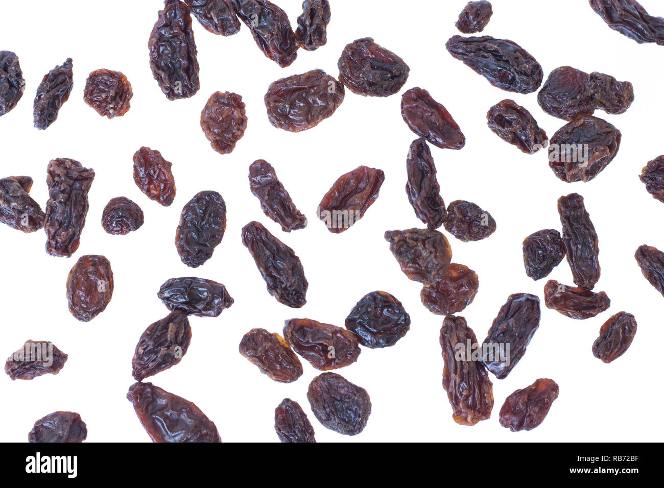 Raisins (Sultanas) isolated on white Stock Photo