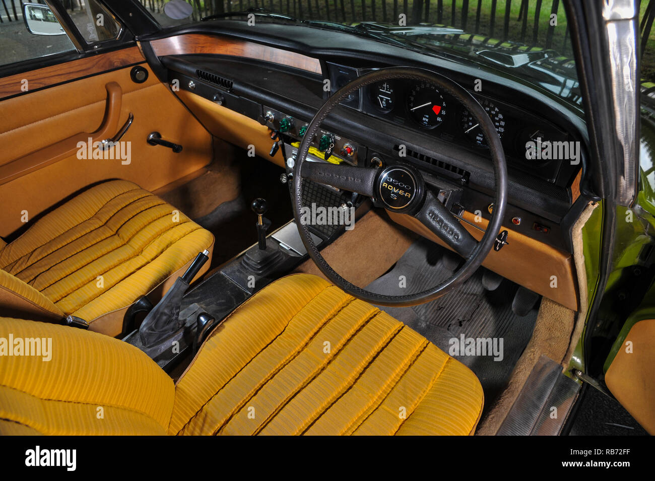 1976 Rover 3500S - manual gearbox V8 Rover P6 registered in 1977 after the end of production Stock Photo