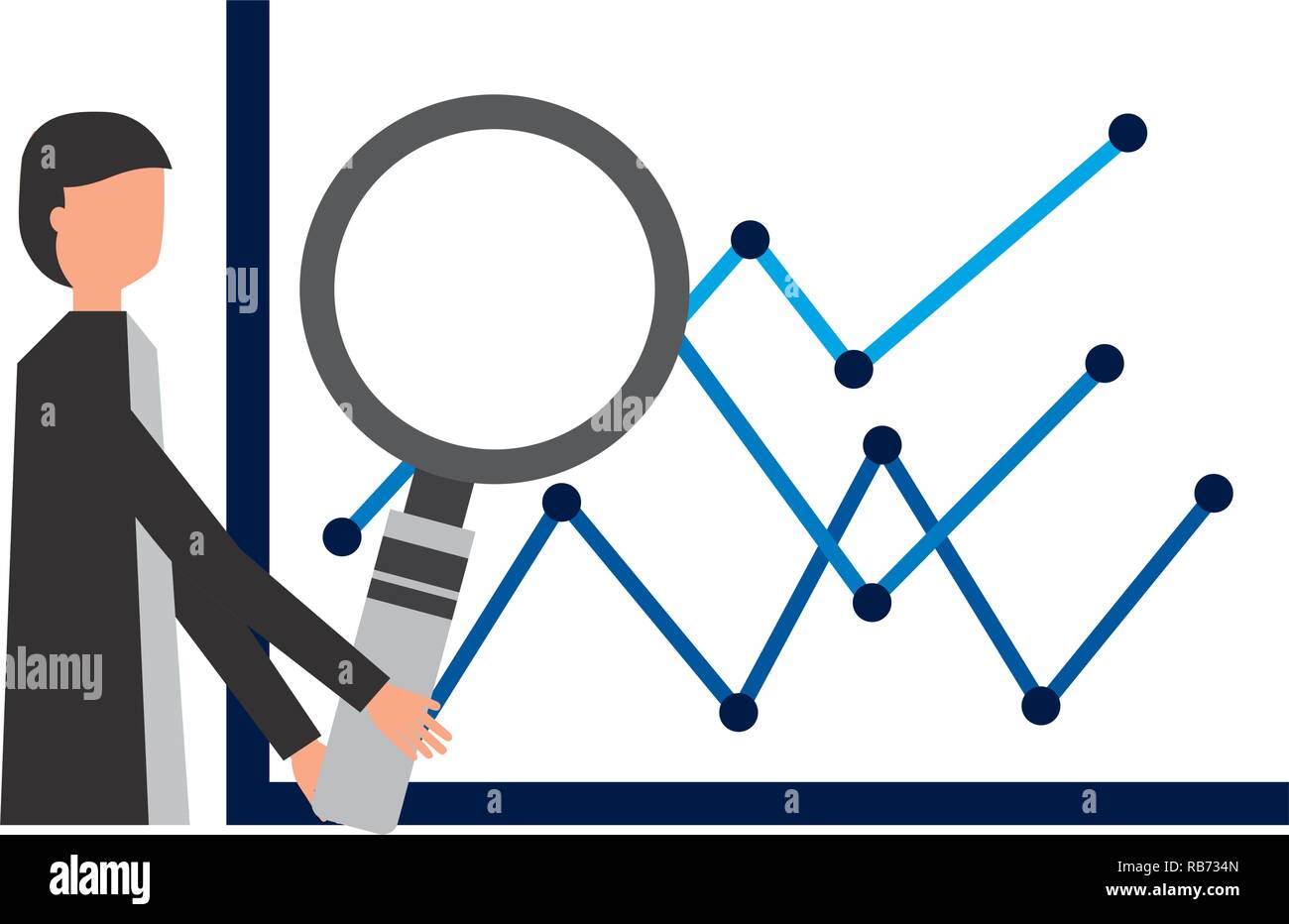 businessman with magnifying glass Stock Vector Image & Art - Alamy