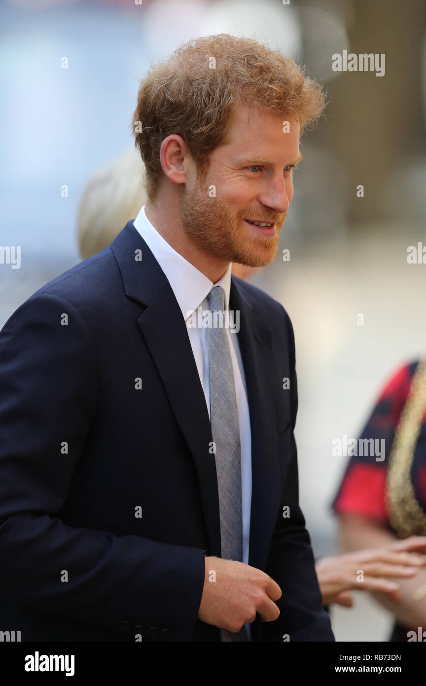 Prince Harry arrives at  Aspire, in Leeds, Yorkshire, as he attends the Leeds Leads Encouraging Happy Young Minds event a charity fair and panel discu Stock Photo