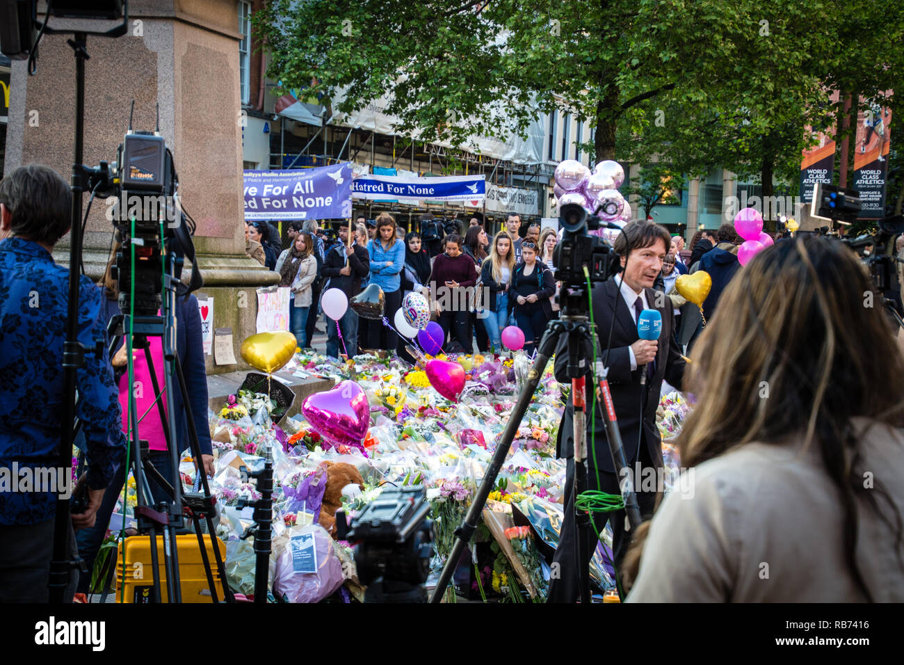 St Ann's Square Manchester Arena Attack Virgil Stock Photo Alamy