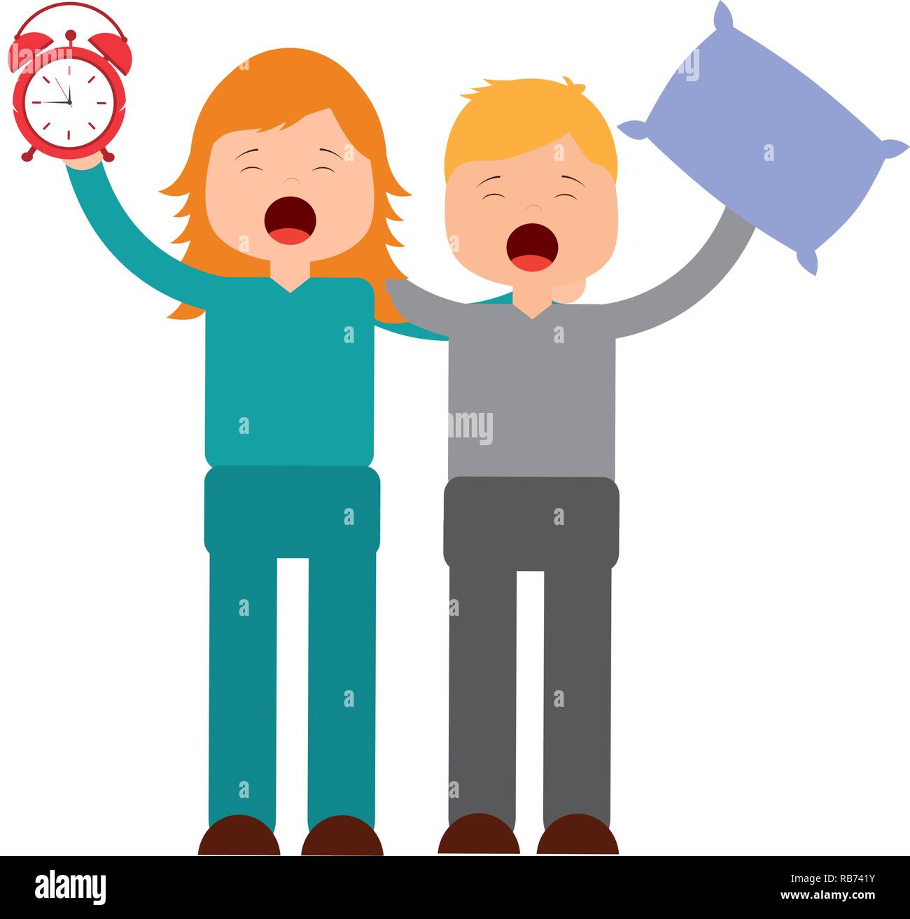 people wake up Stock Vector