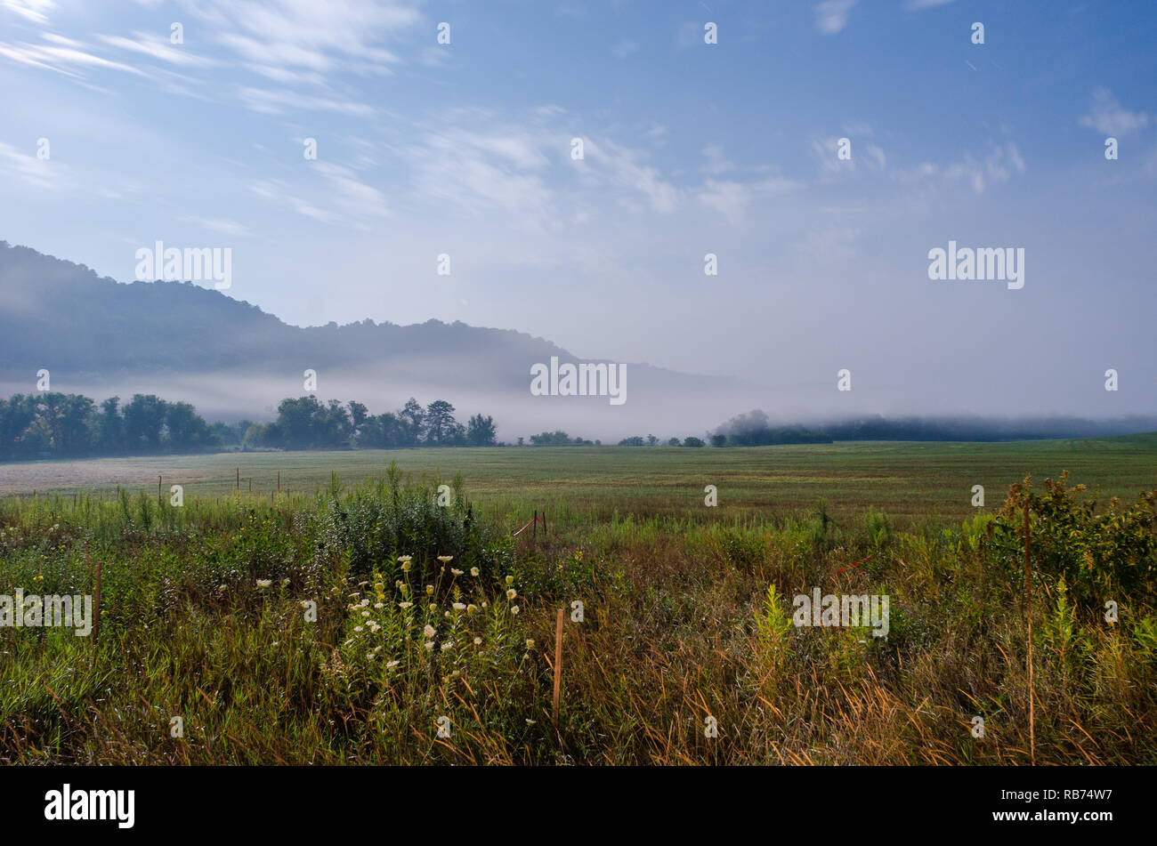 Landscape in rural Wisconsin Stock Photo