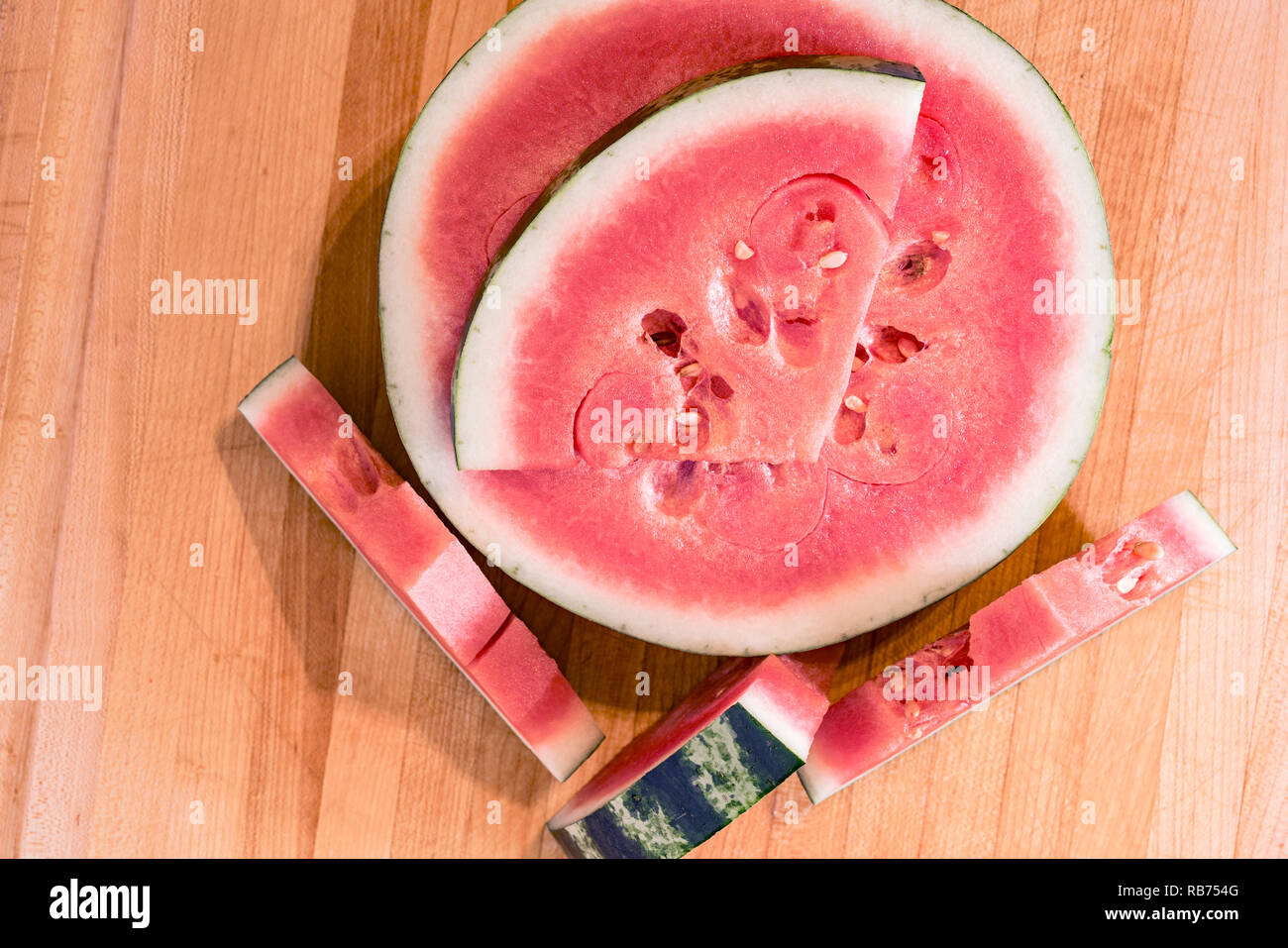 Watermelon Sliced Stock Photo