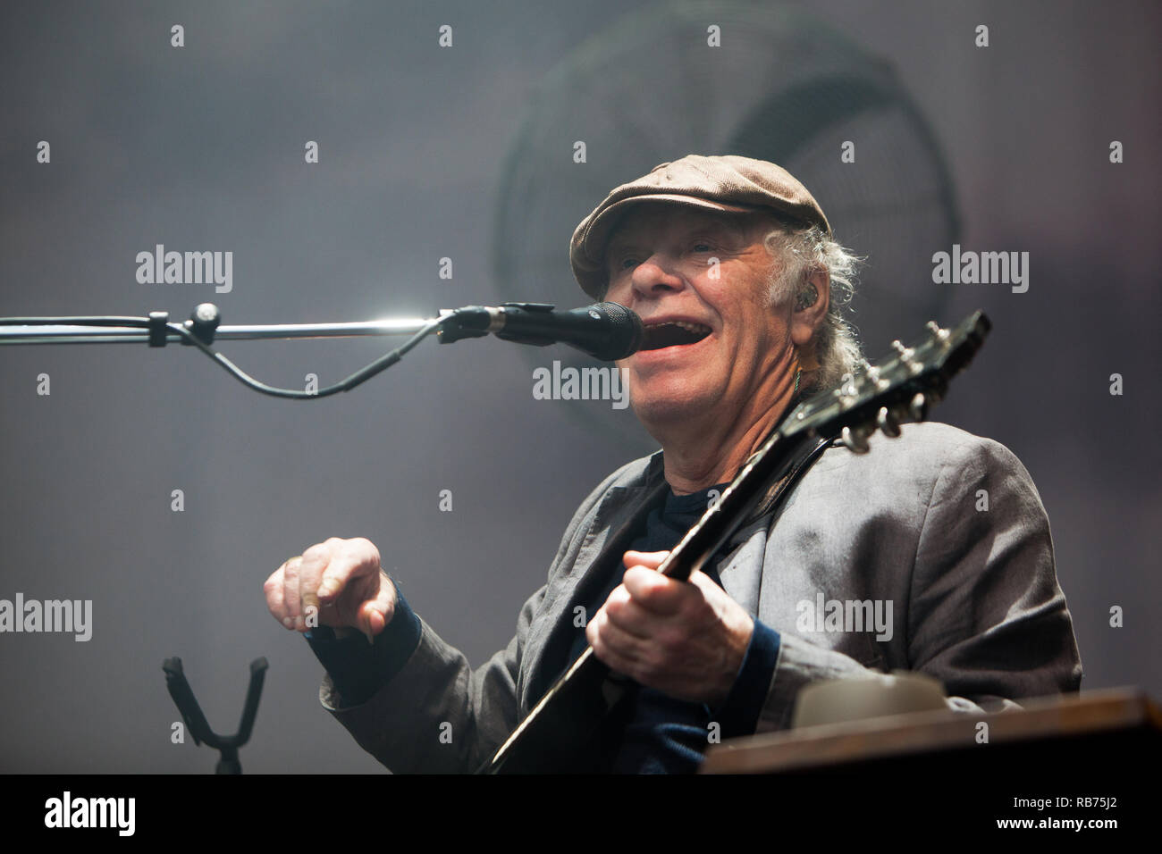The Danish rock musician, singer and songwriter Kim Larsen and his band Kjukken perform a live