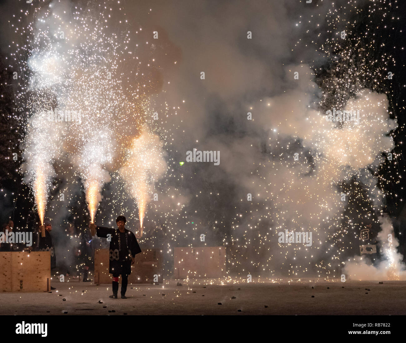 Tezutsu Hanabi [ hand-held Fireworks Festival ] in Shizuoka Festival