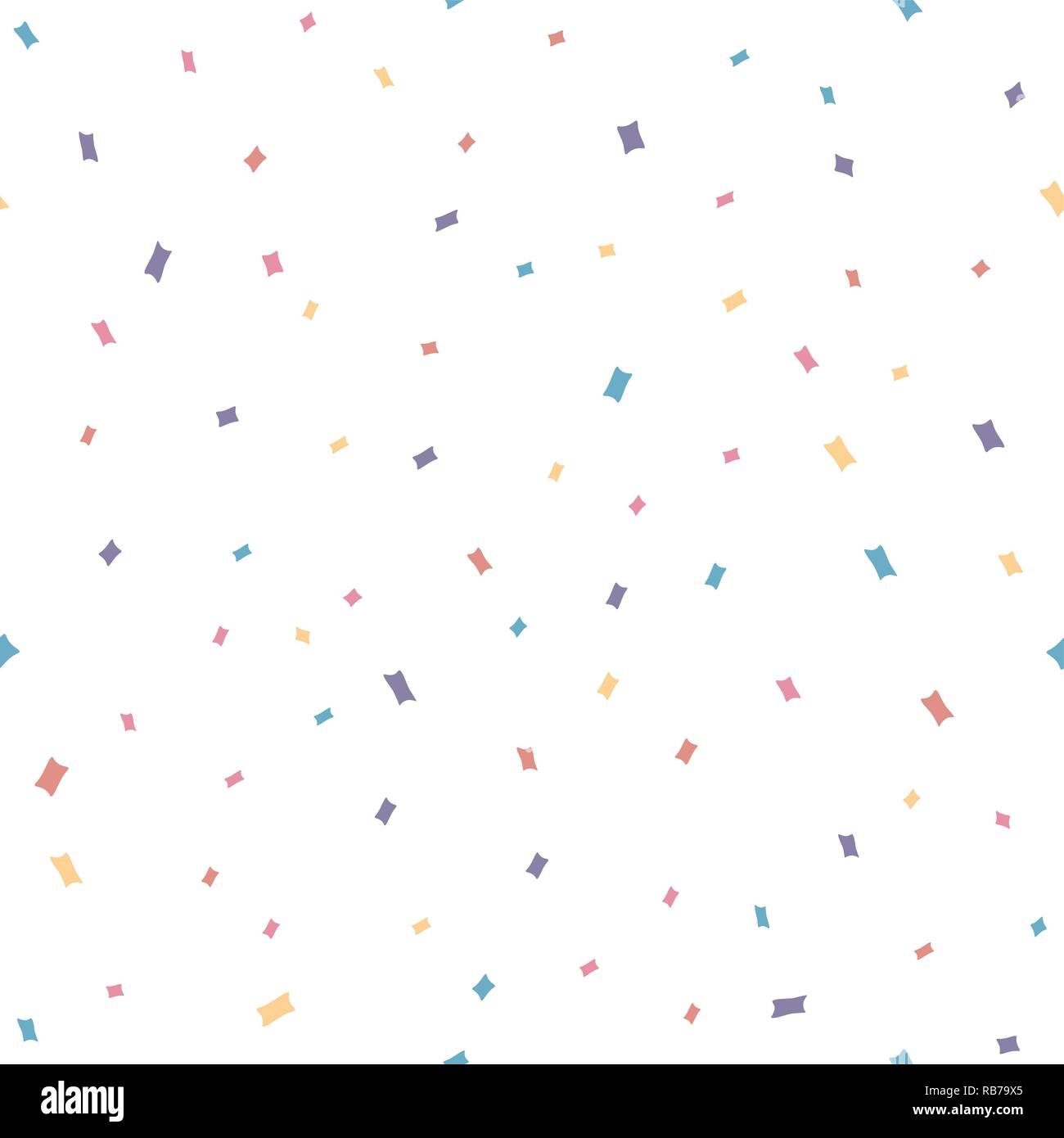 Seamless pattern, abstract falling candy isolated on white background