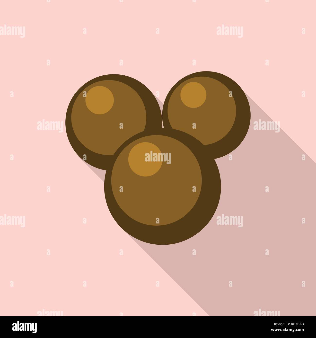 Propolis ball icon, flat style Stock Vector