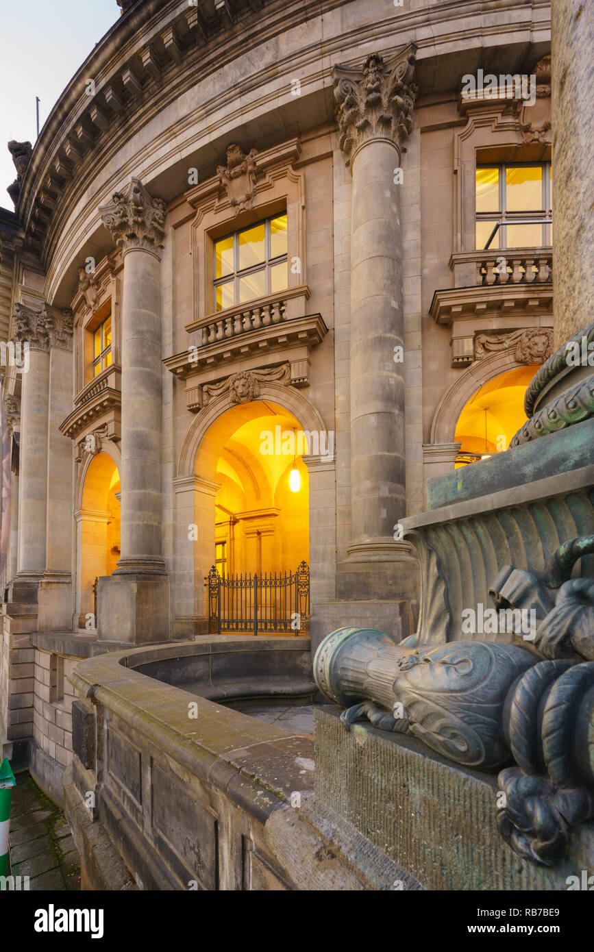 The Bode Museum is located in Berlin, Germany, and is one of the best museums in Europe. Stock Photo