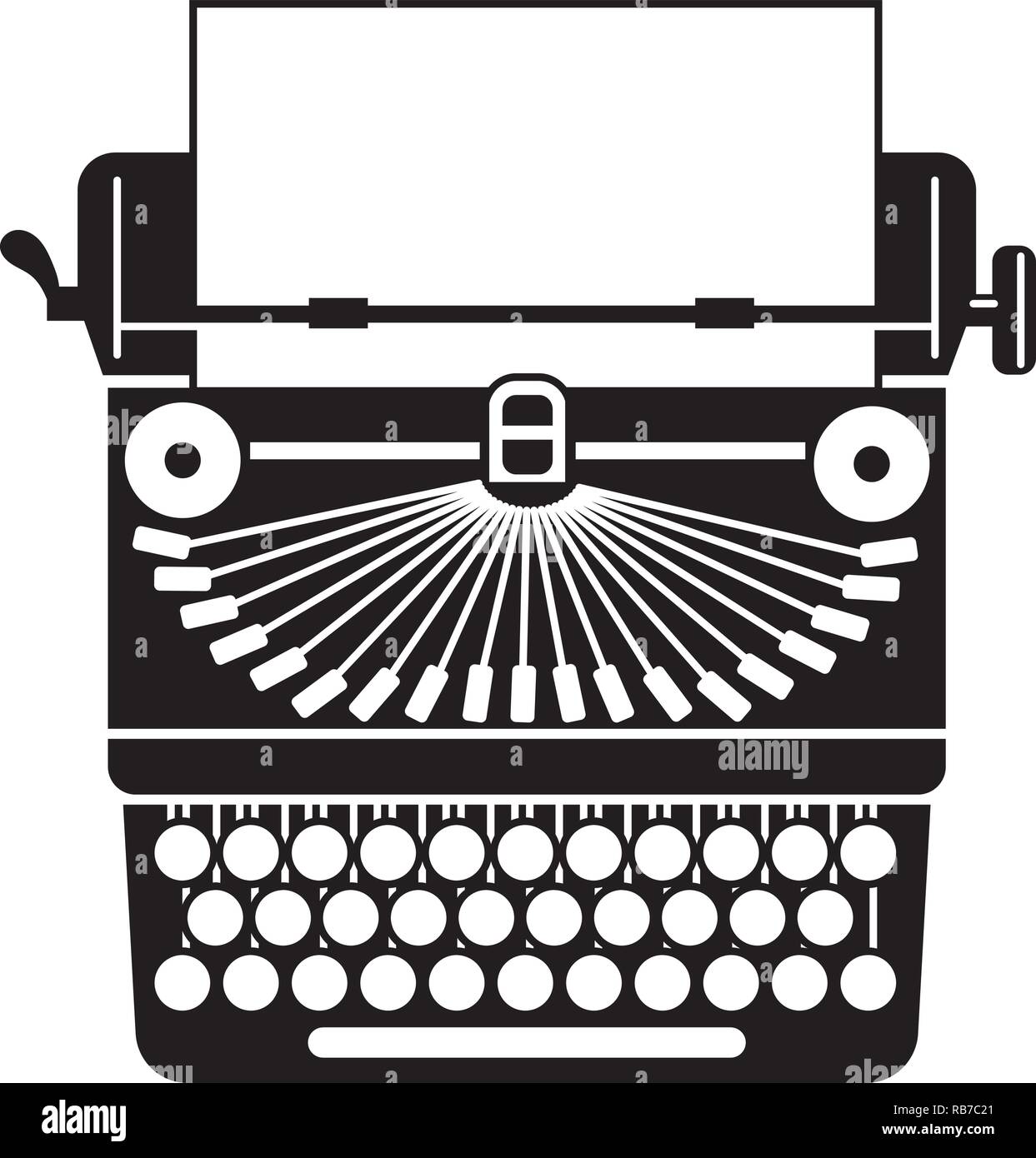 Typewriter blank page Stock Vector Images Alamy