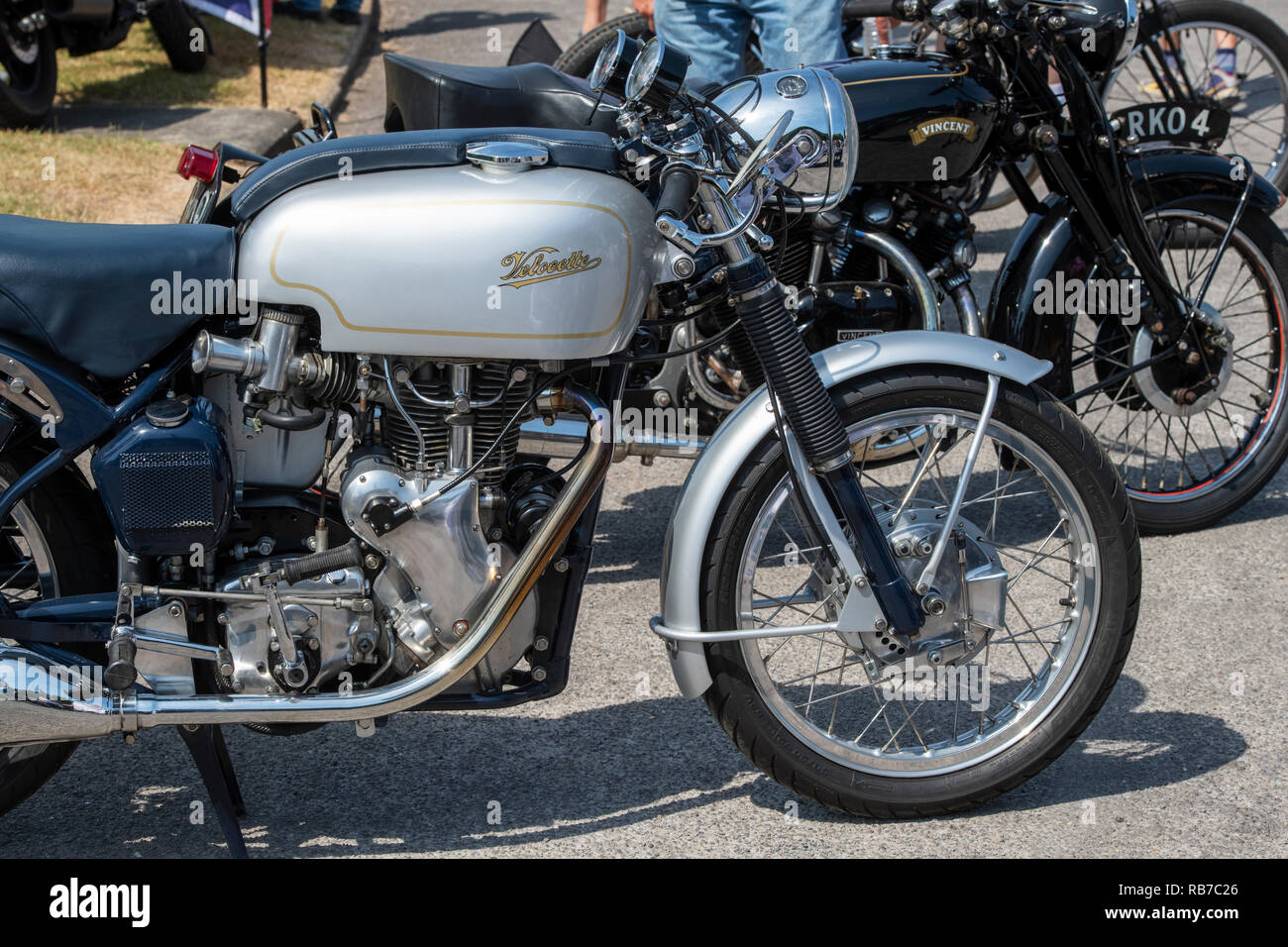 Vintage 1966 Velocette Thruxton motorcycle. Classic british bike Stock Photo