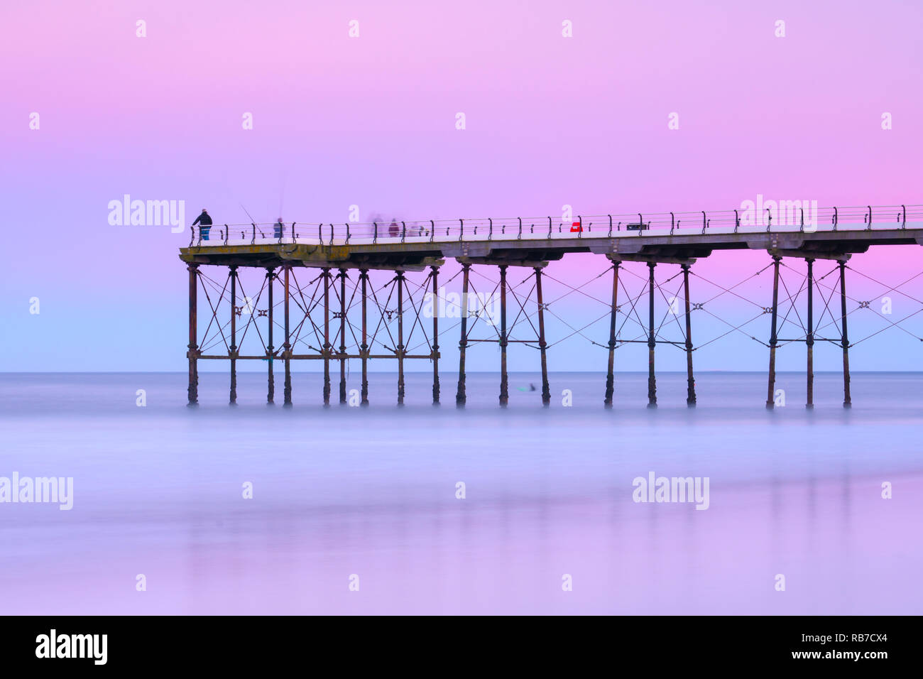 saltburn pier at sunset Stock Photo - Alamy