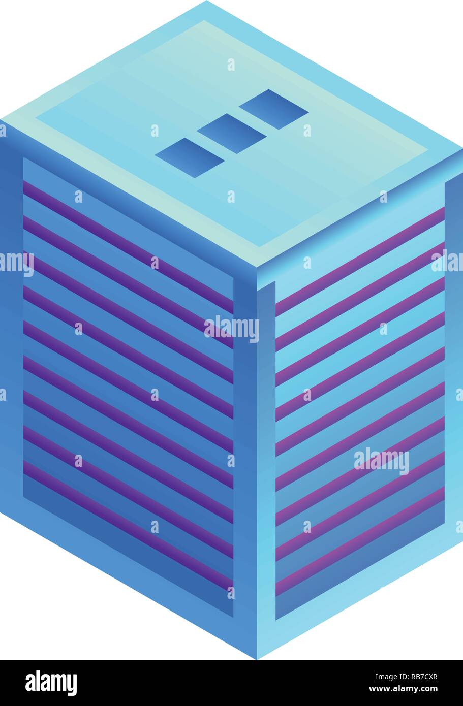 Modern city building icon, isometric style Stock Vector Image & Art - Alamy