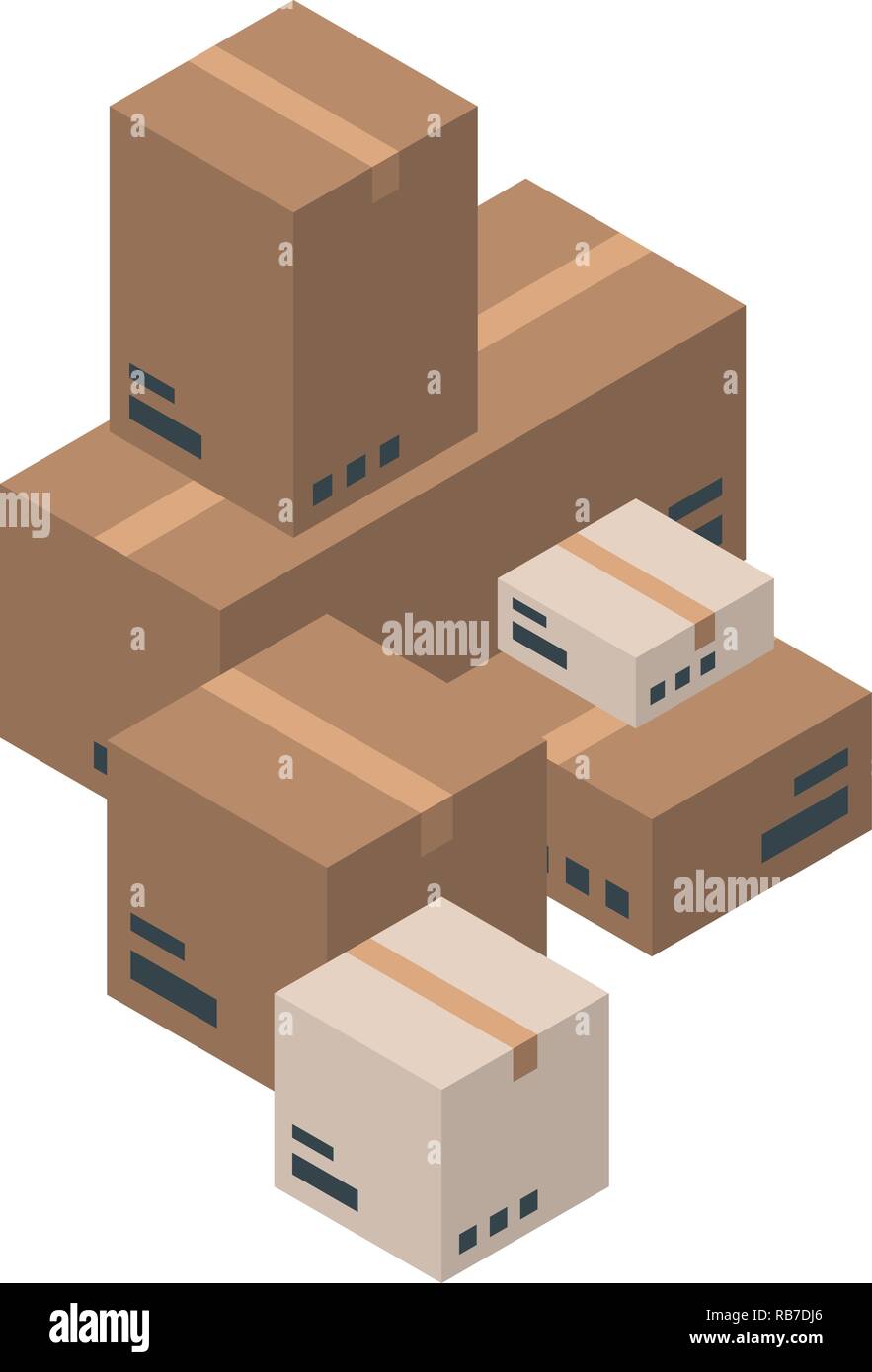Delivery Stack Box Icon Isometric Style Stock Vector Image Art Alamy