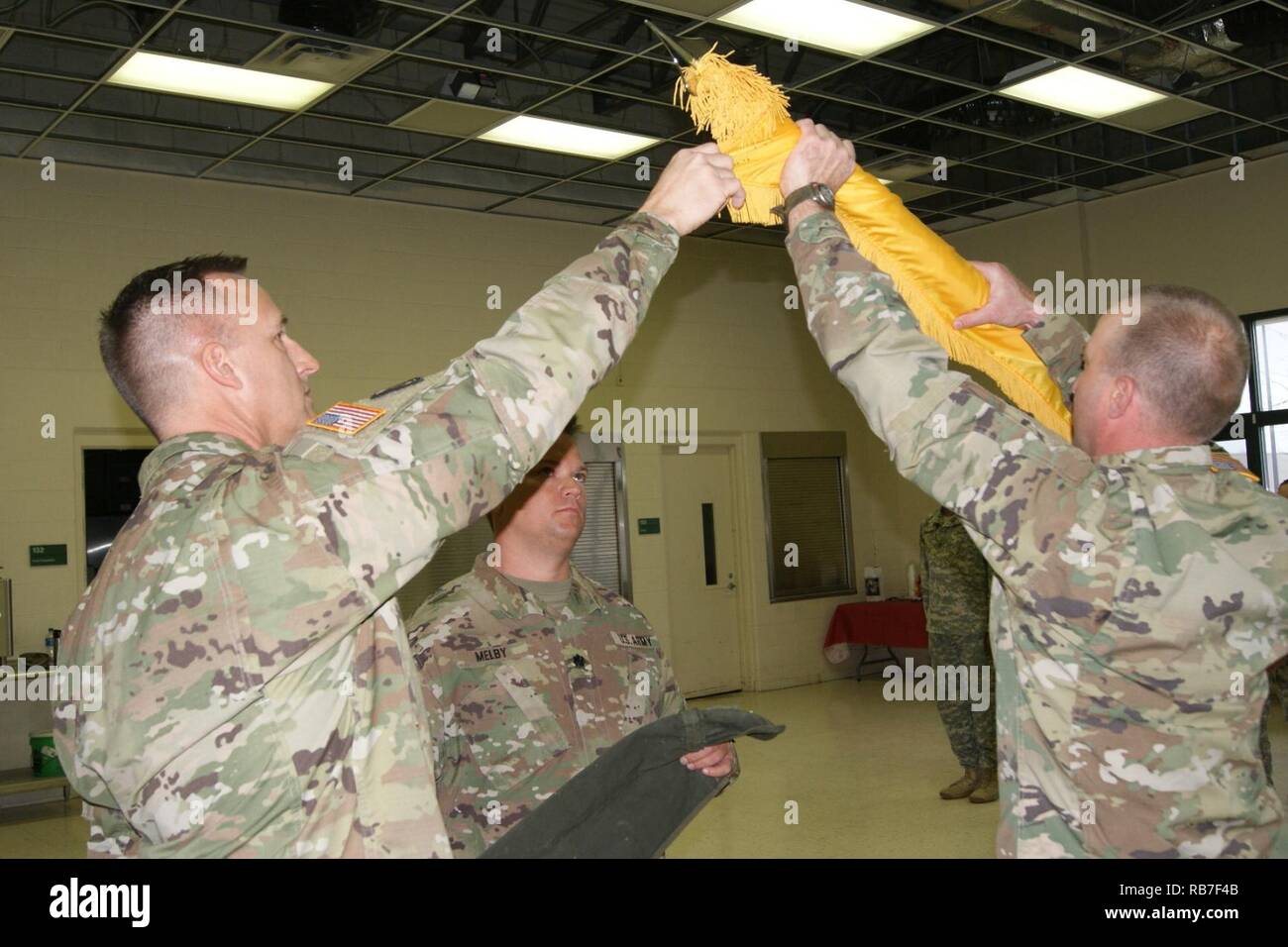 (Left) The 800th Logistics Support Brigade Commander Col. Bradly