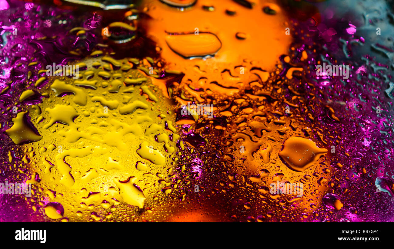 water drops and oil drops Stock Photo Alamy
