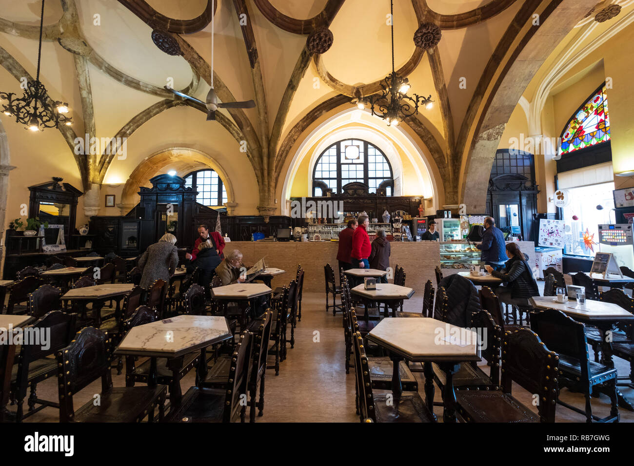 Café Santa Cruz in Coimbra, Portugal, Europe Stock Photo Alamy