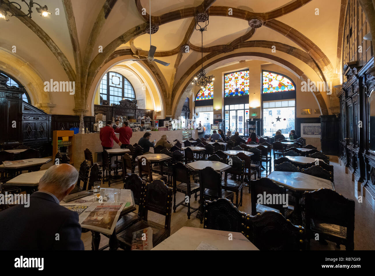 Café Santa Cruz in Coimbra, Portugal, Europe Stock Photo Alamy