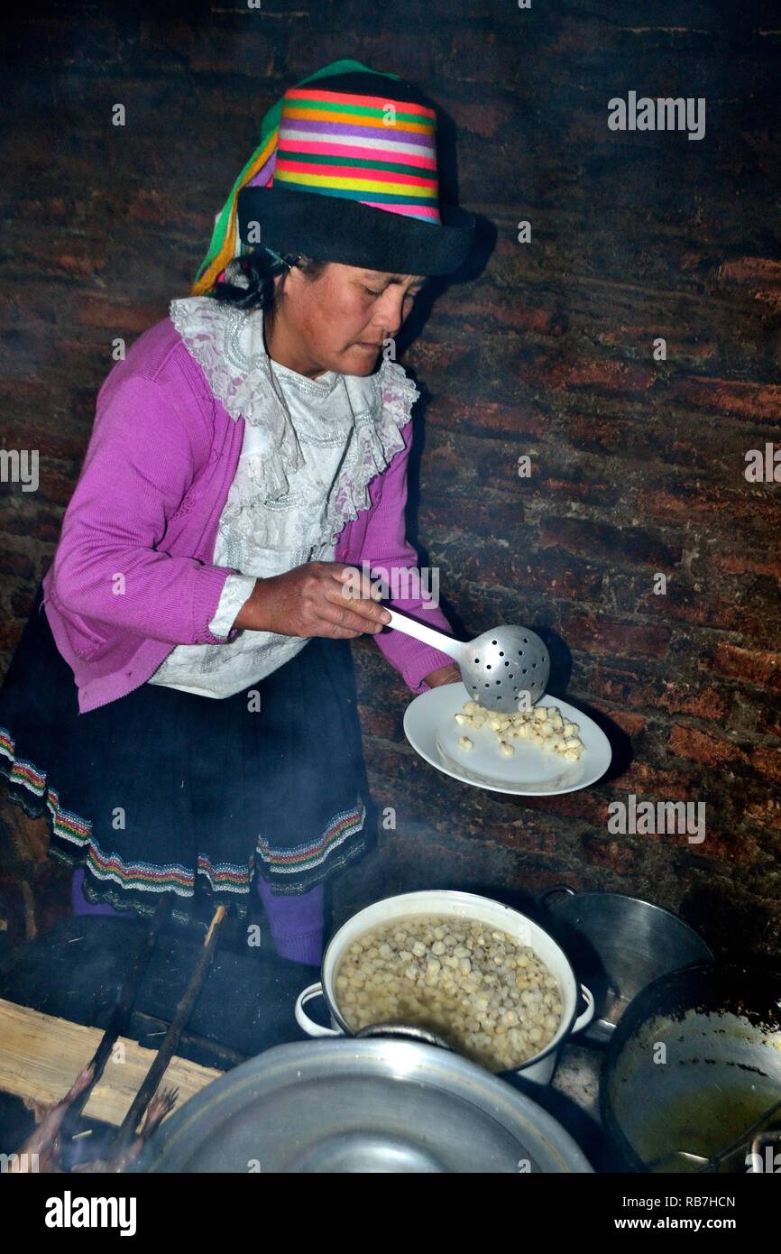 Grilled Cuy - Peasant community restaurant - Llanganuco lagoons  - National park HUASCARAN. Department of Ancash.PERU             Stock Photo