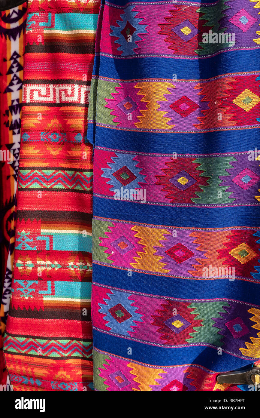 Native American blankets for sale at Old Town Albuquerque, New Mexico Stock Photo Alamy