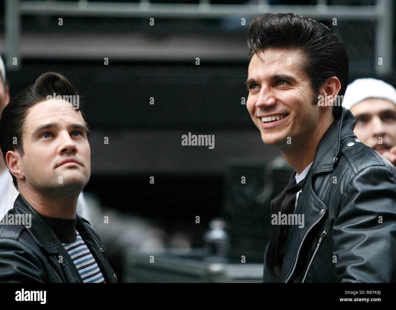 Ryan Patrick Binder & Derek Keeling ( GREASE ) attending BROADWAY on