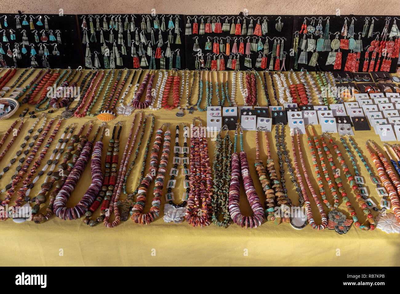 Native American jewelry for sale in Old Town Albuquerque, New Mexico