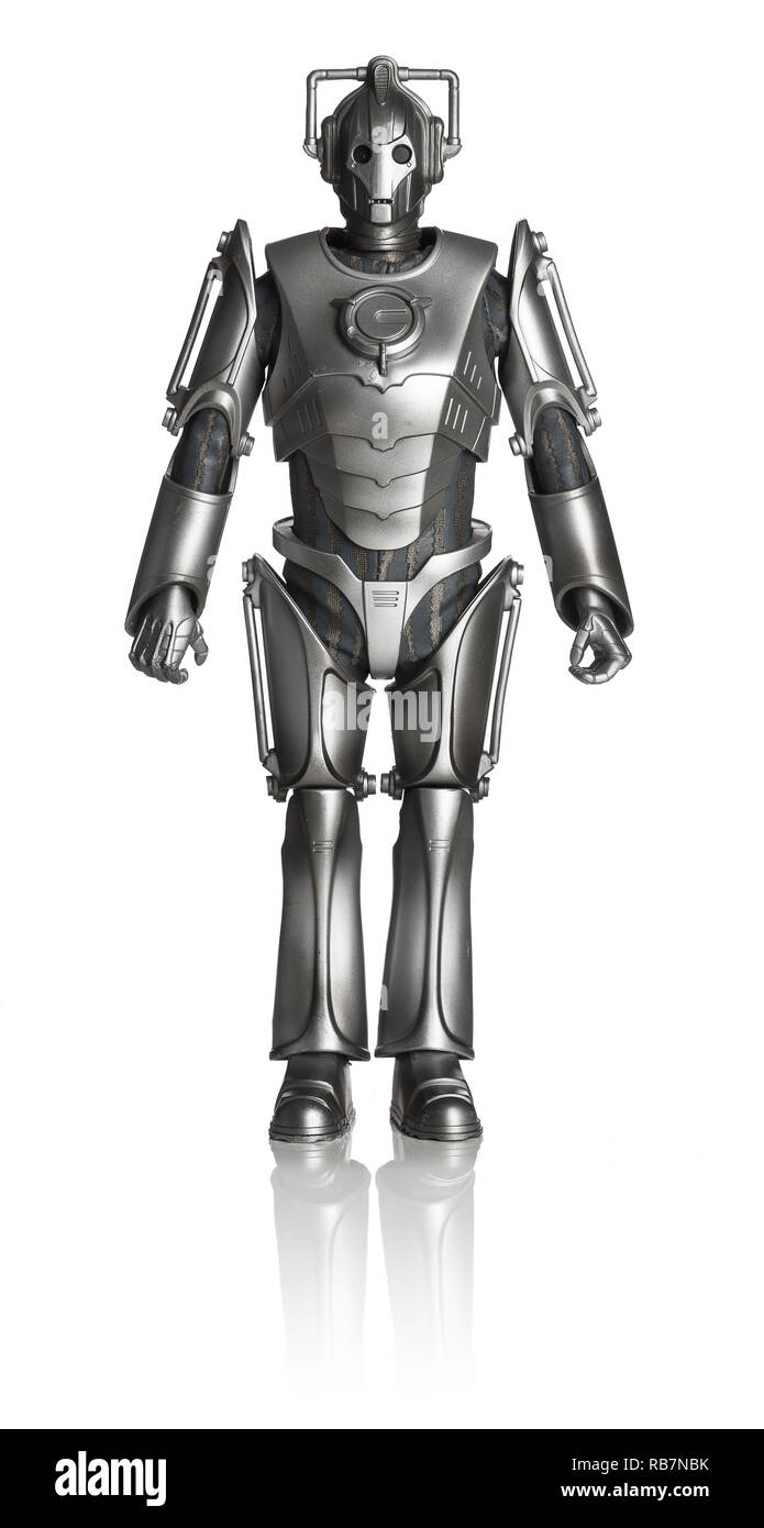 Cyberman toy from the Doctor Who TV series Stock Photo