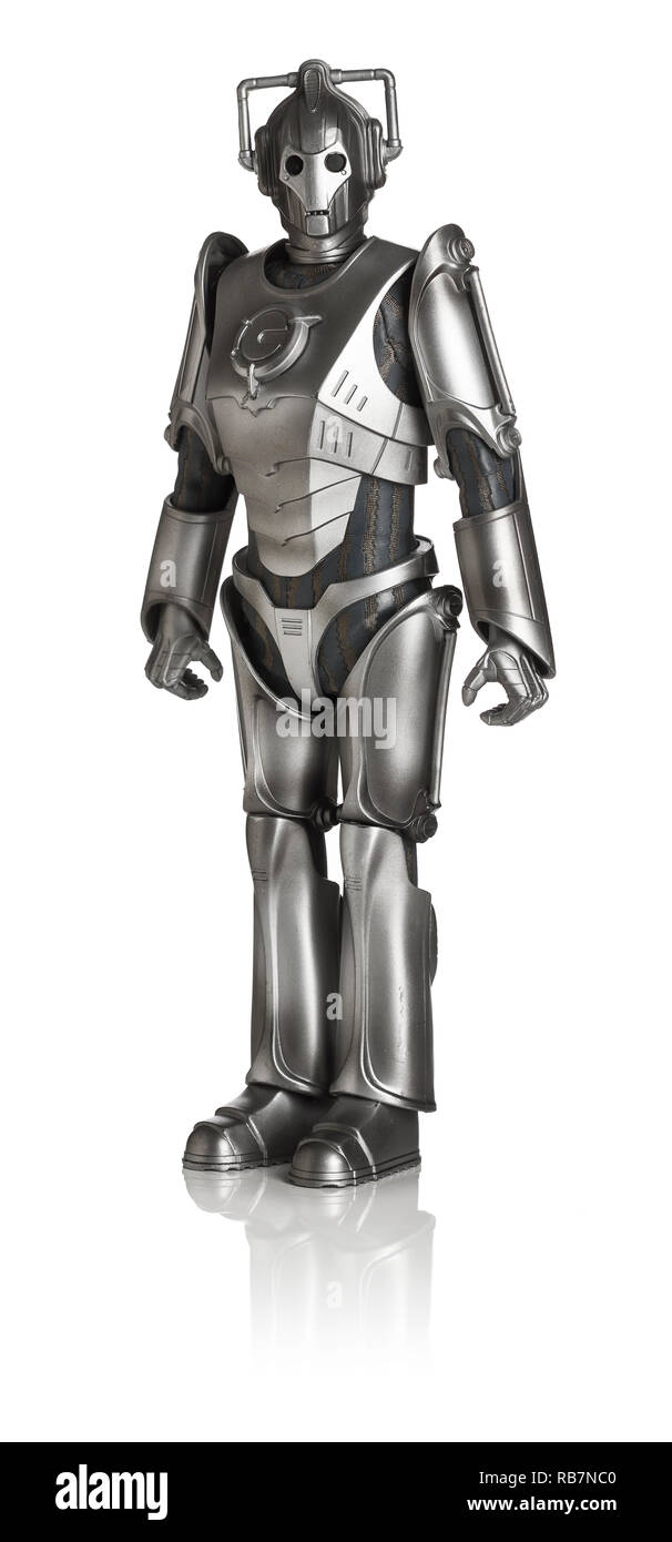 Cyberman toy from the Doctor Who TV series Stock Photo