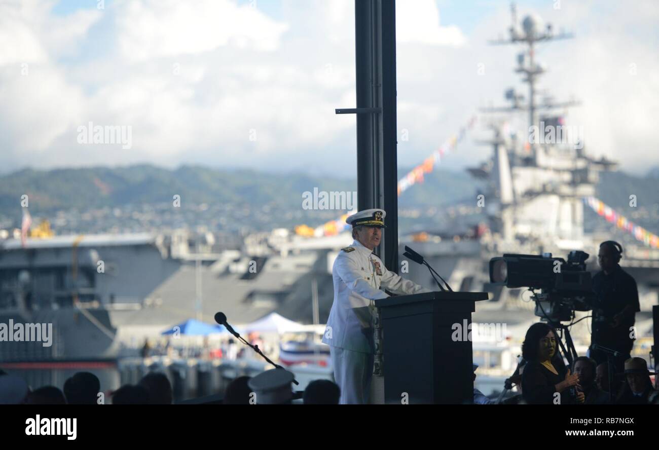 Adm. Harry Harris, Jr., Commander, U.S. Pacific Command, gave the