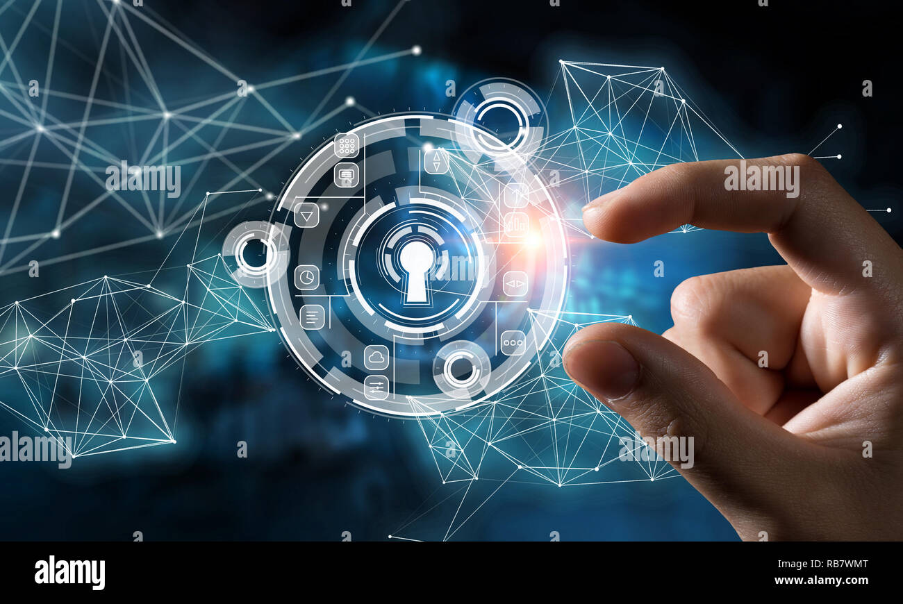 New media technologies in use. Mixed media Stock Photo