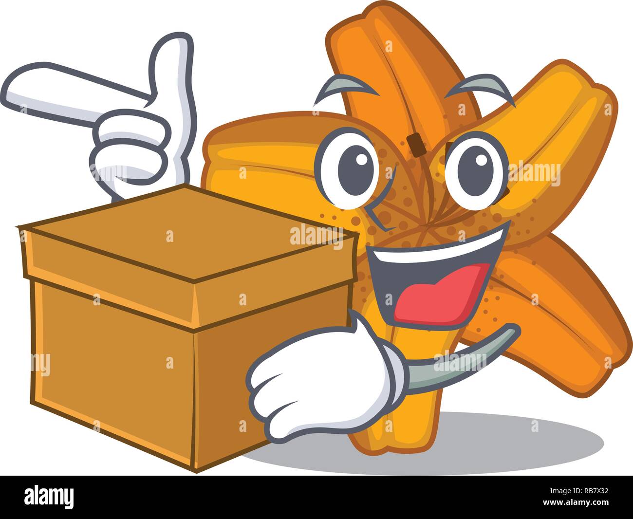 With box tiger lily flowers in pot characters Stock Vector Image & Art