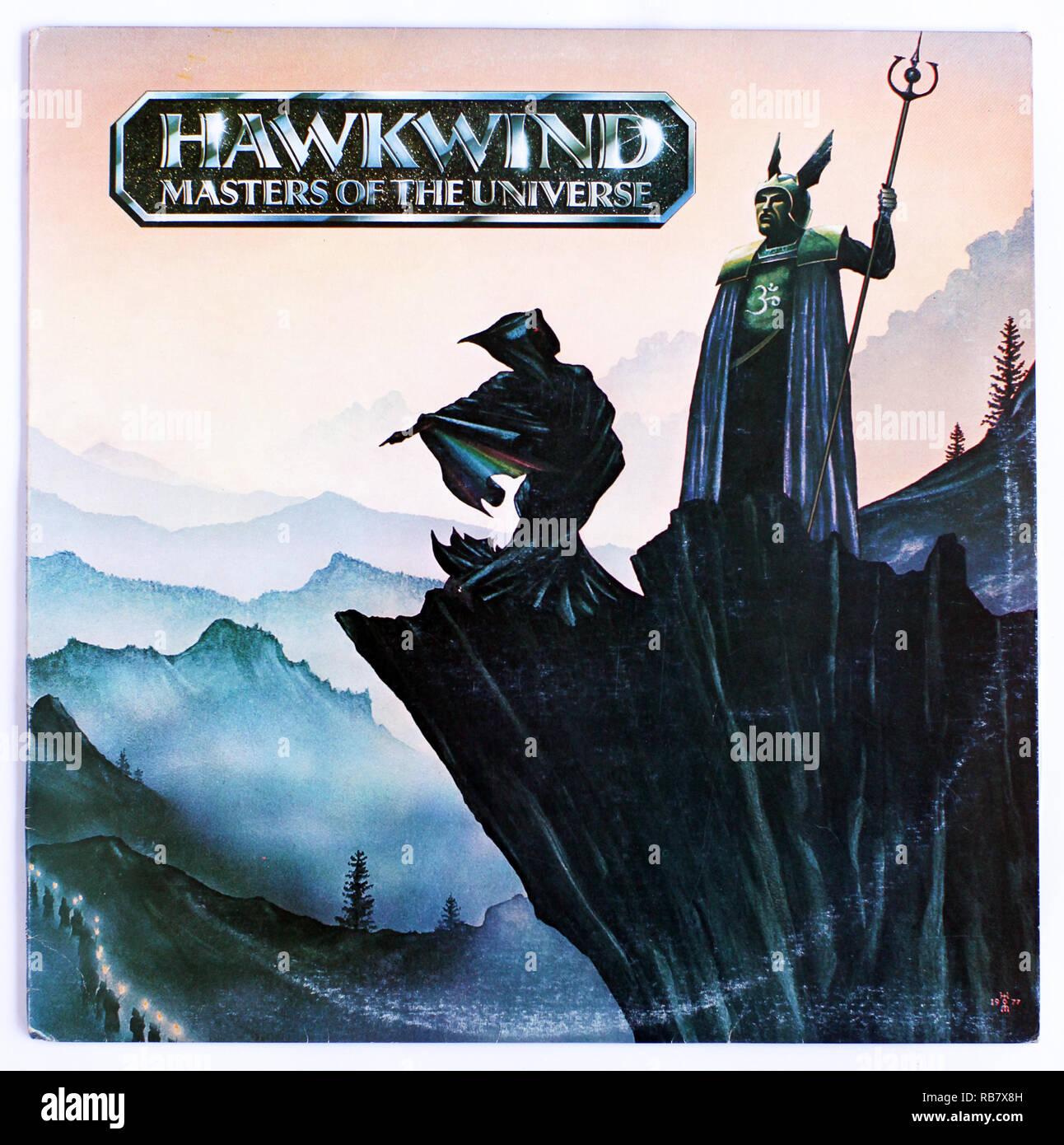 The cover of Masters Of The Universe by Hawkwind, 1973 album on United Artists - Editorial use only Stock Photo