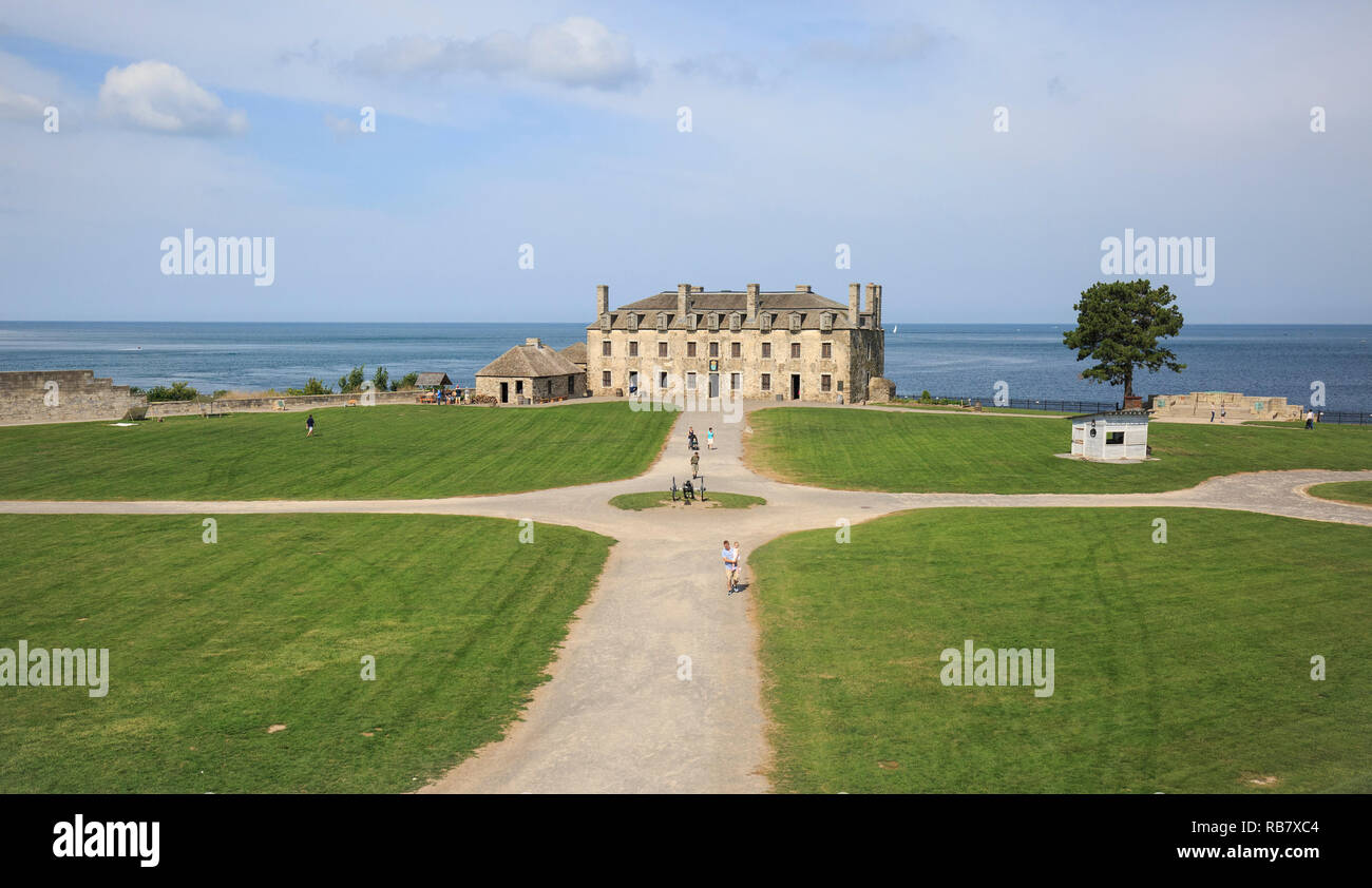 The French castle at Old Fort Niagara State Park Stock Photo