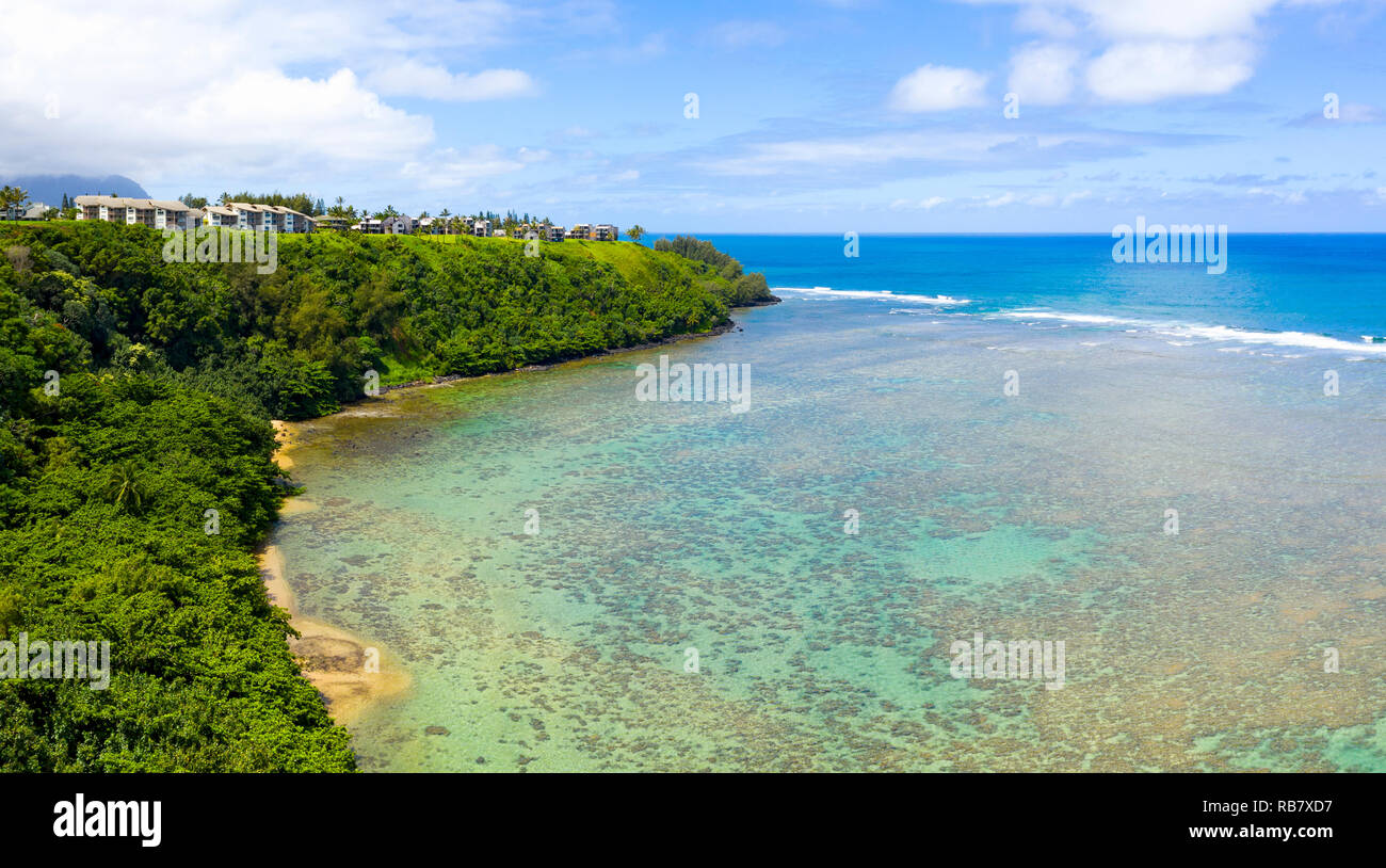 Princeville Kauai Hawaii Reef Coastal Bluffs Stock Photo Alamy