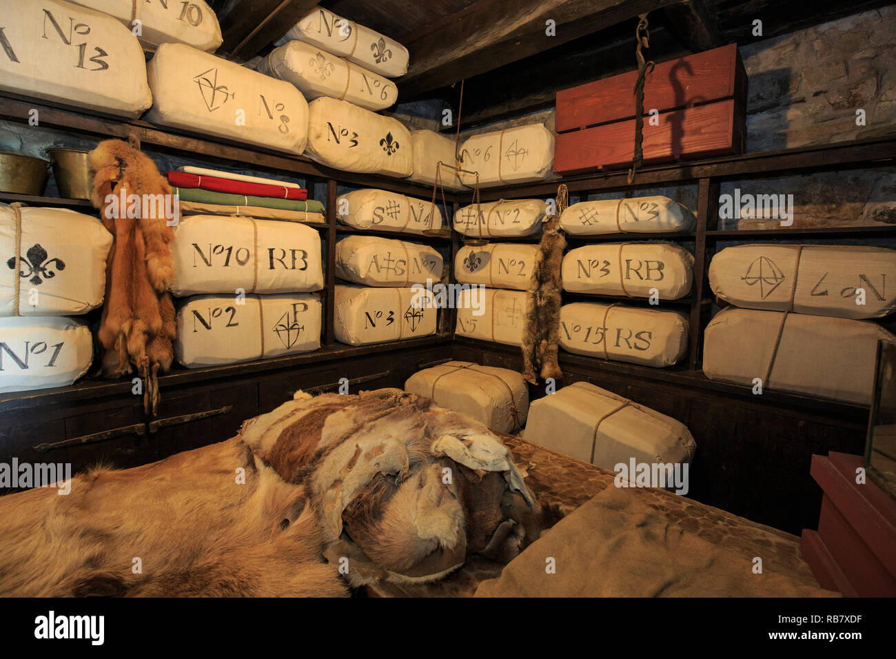 General store at Old Fort Niagara Historical site. Stock Photo