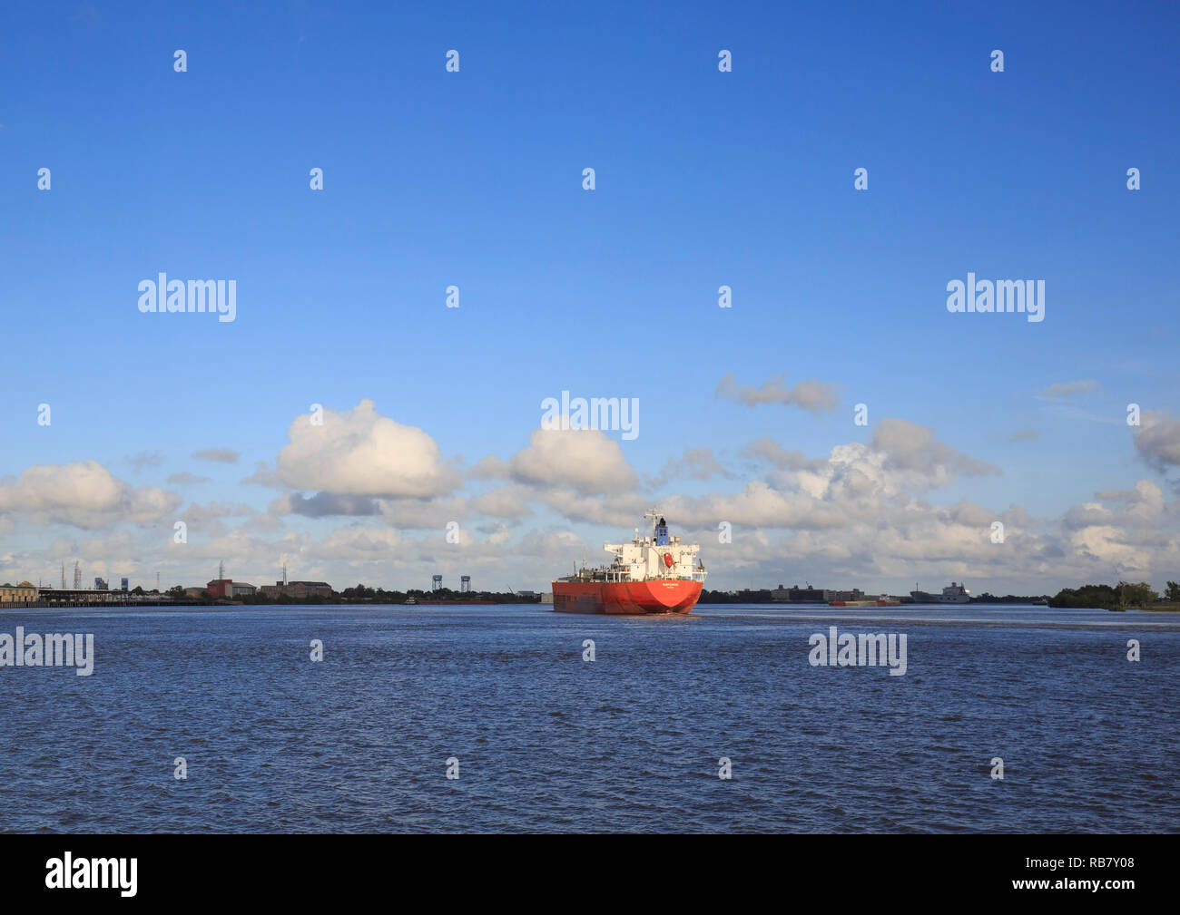 Cargo ship on the Mississippi River in New Orleans Stock Photo Alamy