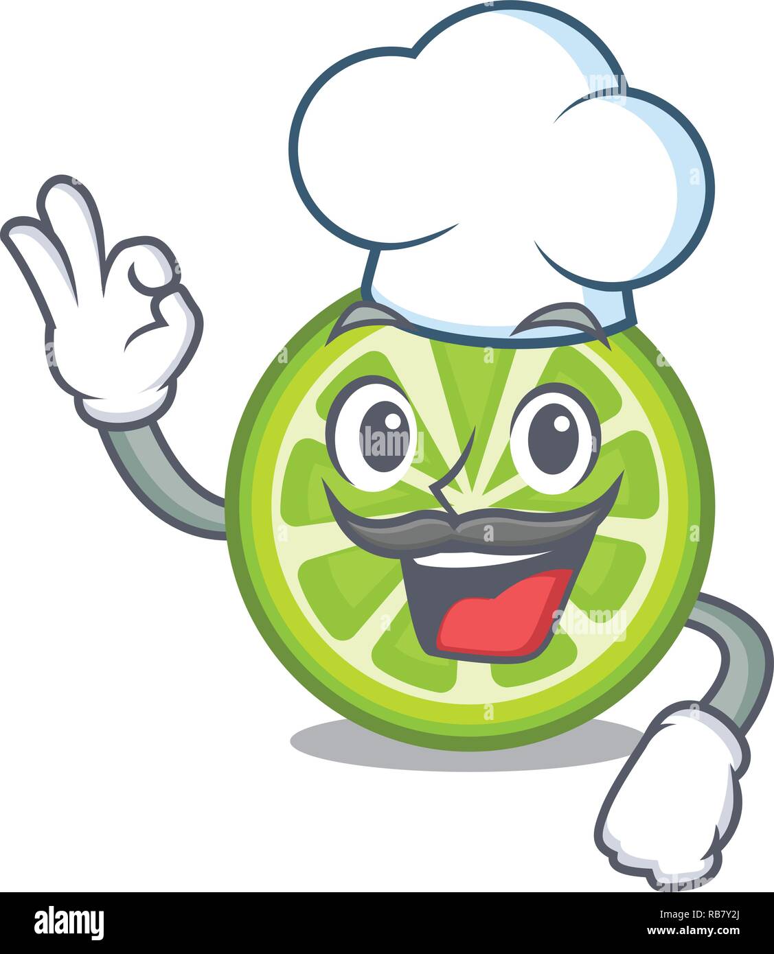 Chef green lemon slices in cartoon bottle Stock Vector Image & Art - Alamy