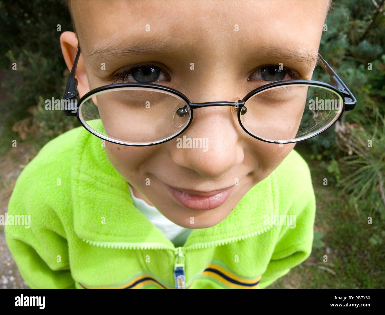 Boy with Glasses Stock Photo