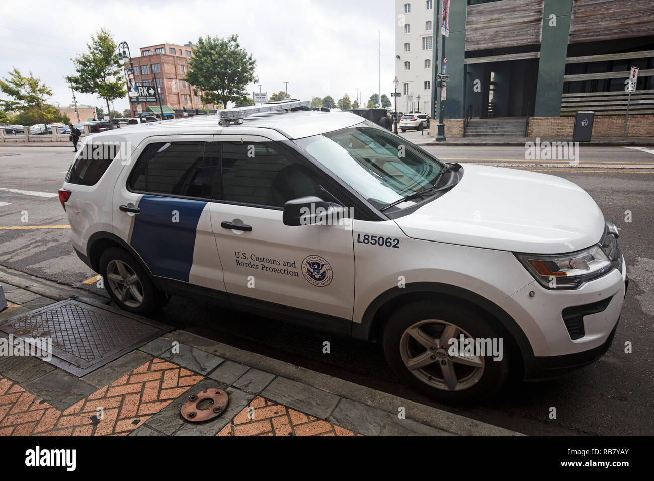 Car used for theUnited States Customs and Border Protection,  New Orleans, Louisiana. Stock Photo