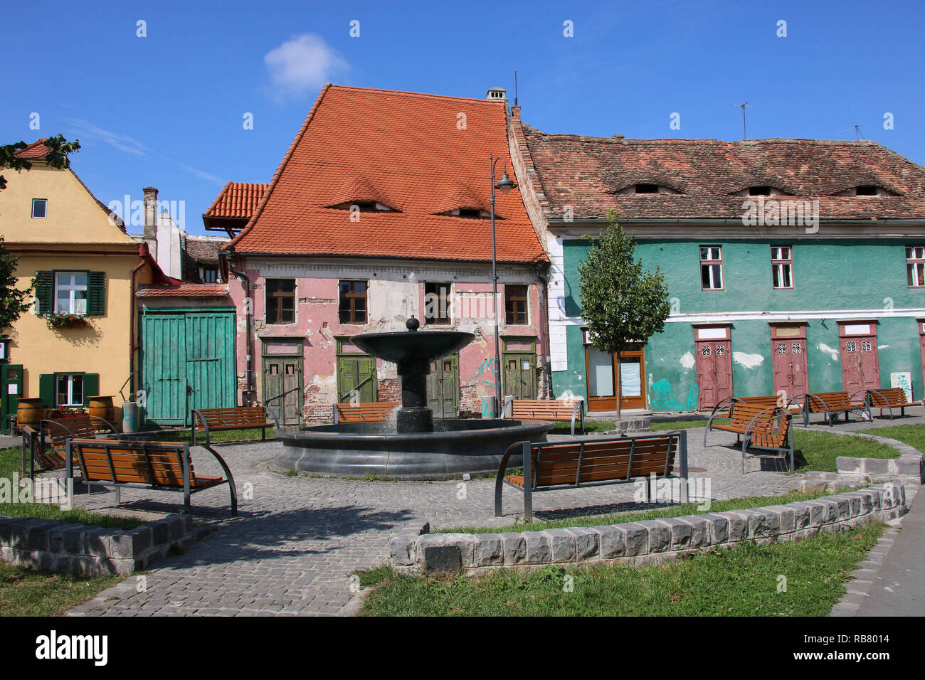 Sibiu (Hermannstadt), Rumänien, Siebenbürgen. Die Altstadt Stock Photo -  Alamy